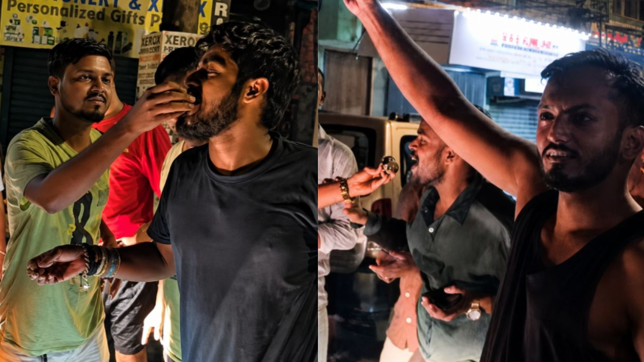 Birthday celebrated street