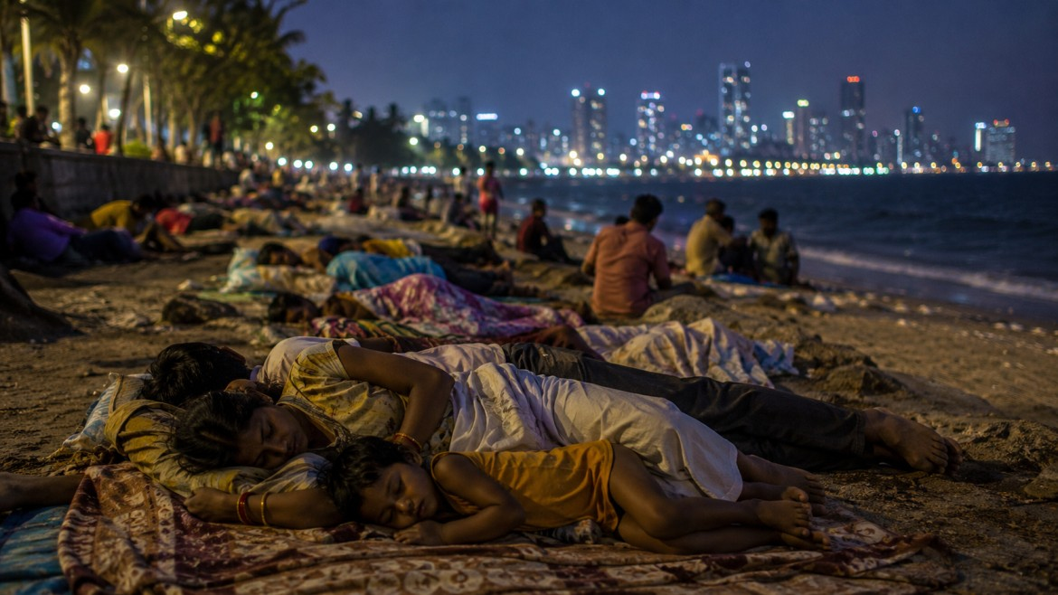 AI Image of People sleepin on Beach