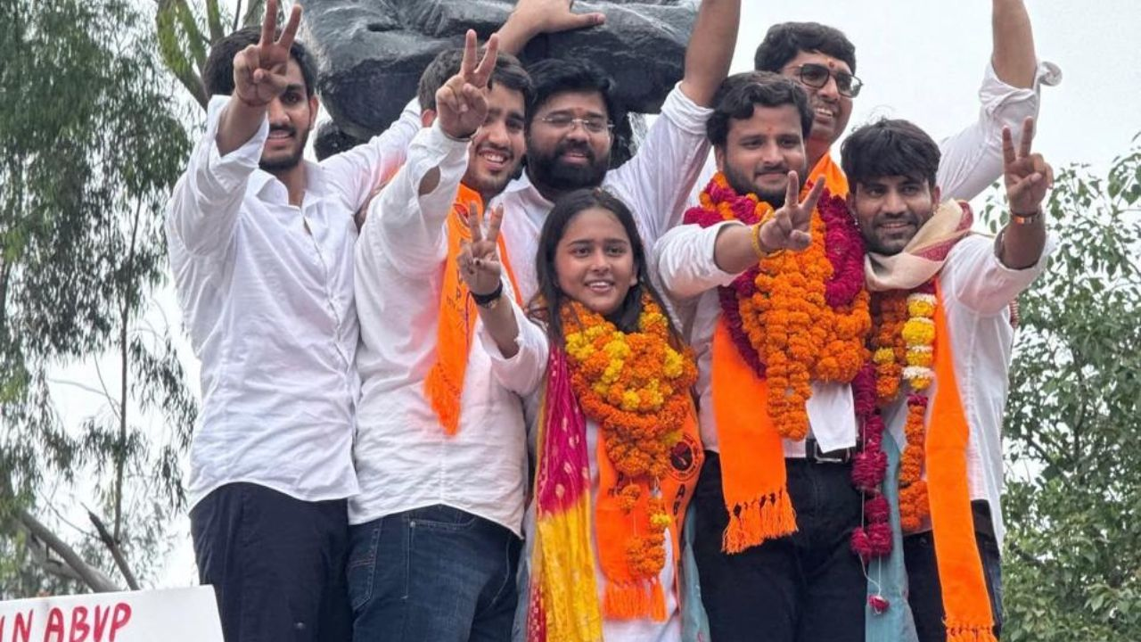 delhi university students union election 2026 results