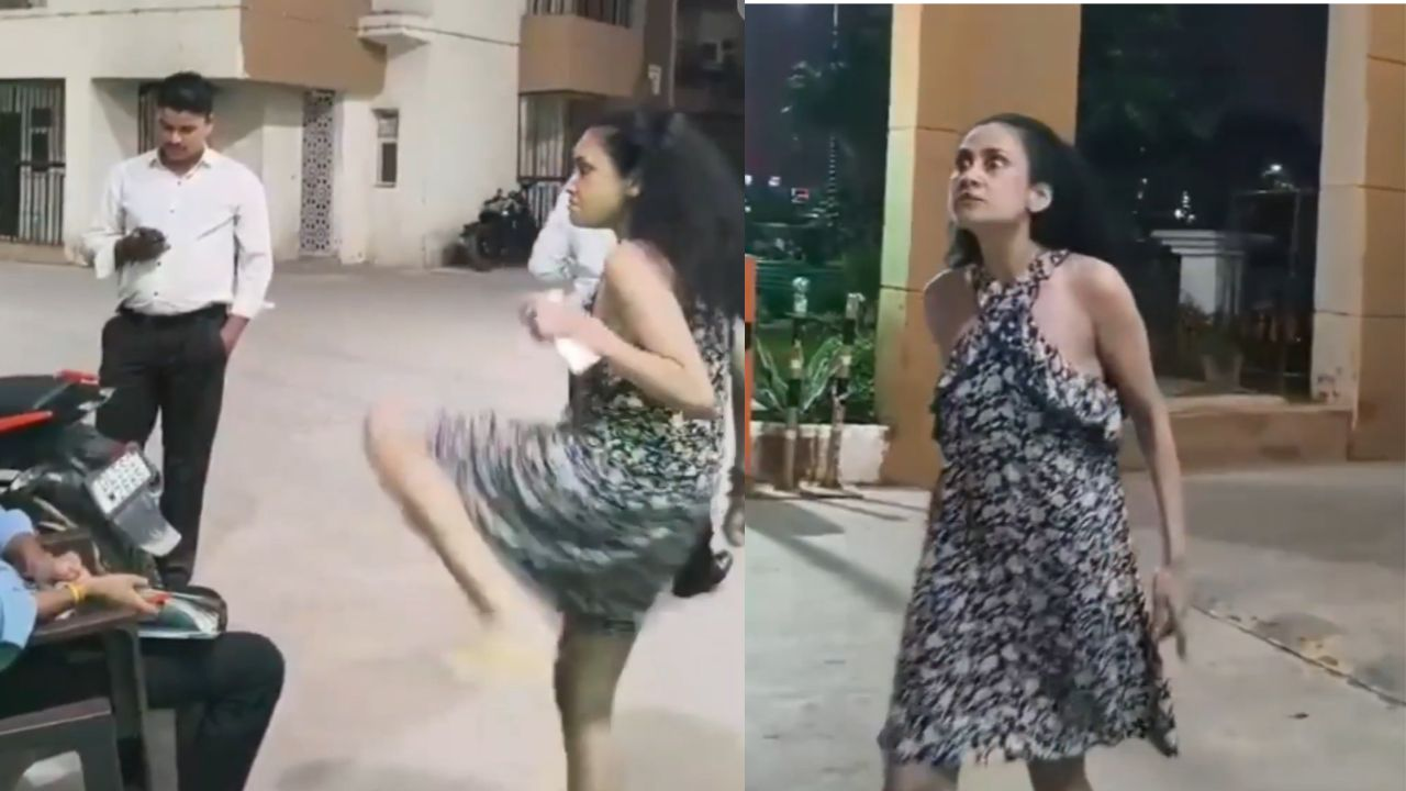 Woman Abuses Security Guard, Viral Video