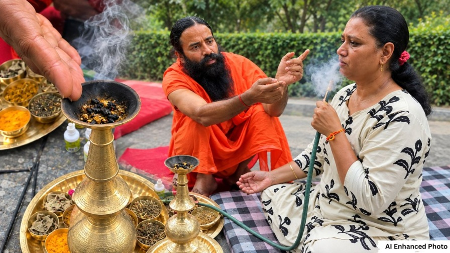 Social Media Baba Ramdev, Ayurvedic Hookah Fact