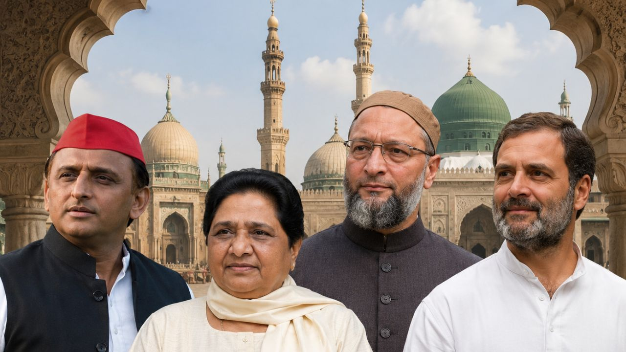 Akhilesh Yadav Mayawati Owaisi Rahul Gandhi AI Image