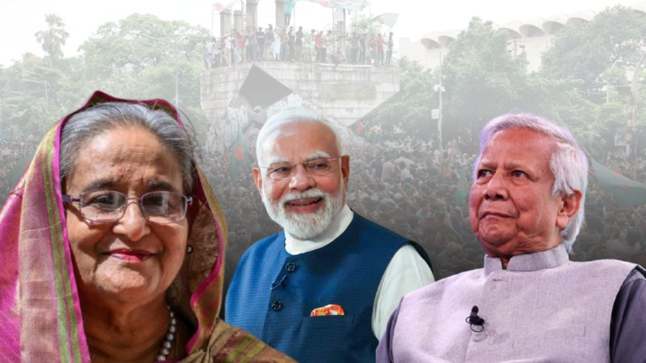 sheikh hasina narendra modi and mohammad yunus