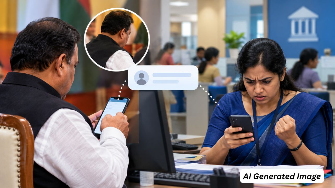 ai generated image of a man sending msg