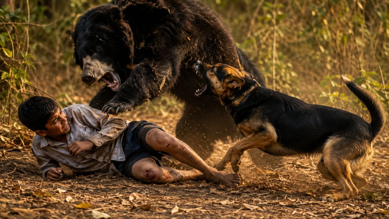 Bear Attack, Pet Dog Saves 16 Year Old Boy