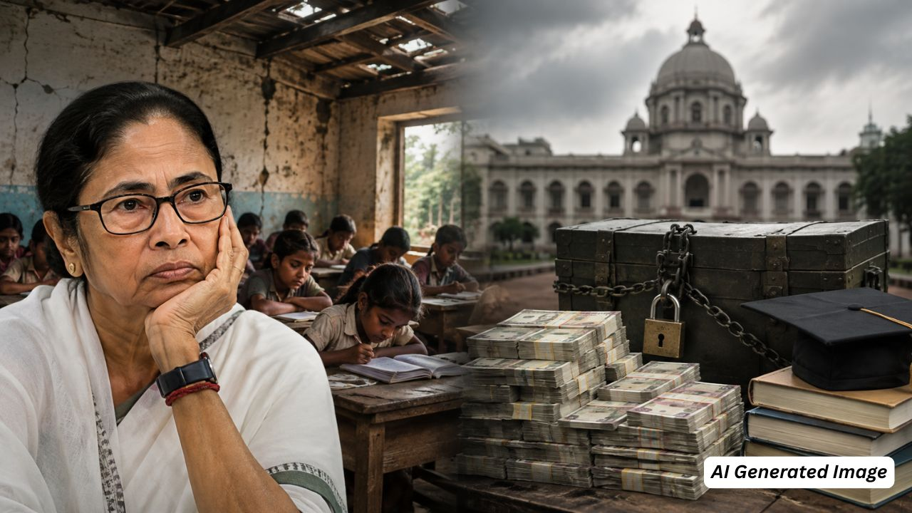 ai genrated image of cag report on west bengal schools