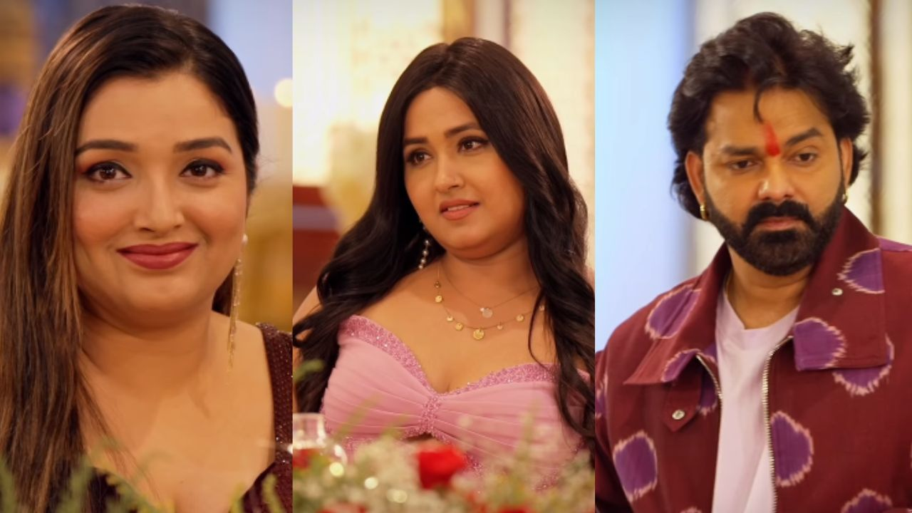 amarpali dubey, kajal raghwani and pawan singh