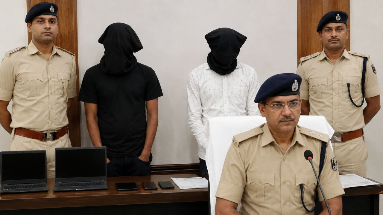 ai generated image of gang members arrested in cyber crime cases