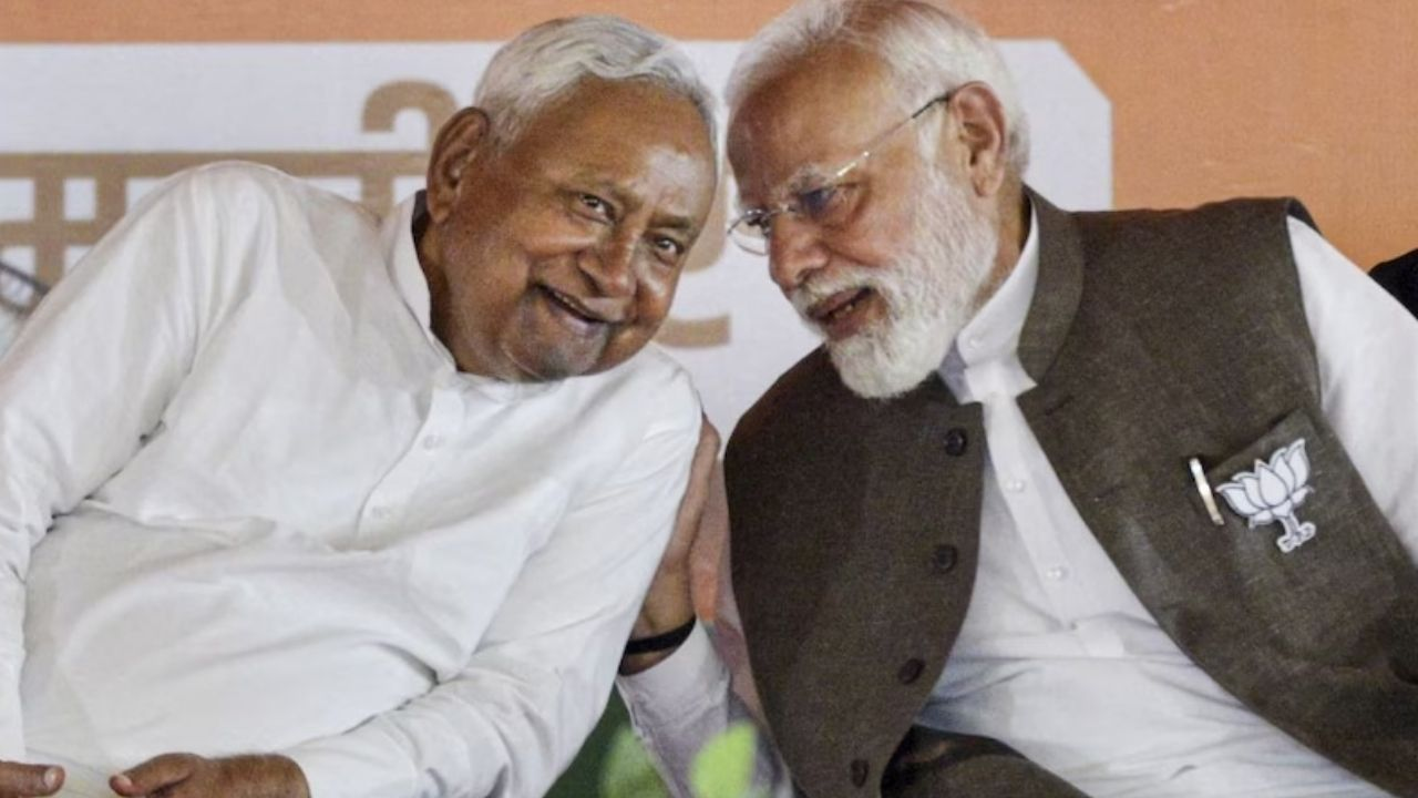 Nitish Kumar and PM Modi.