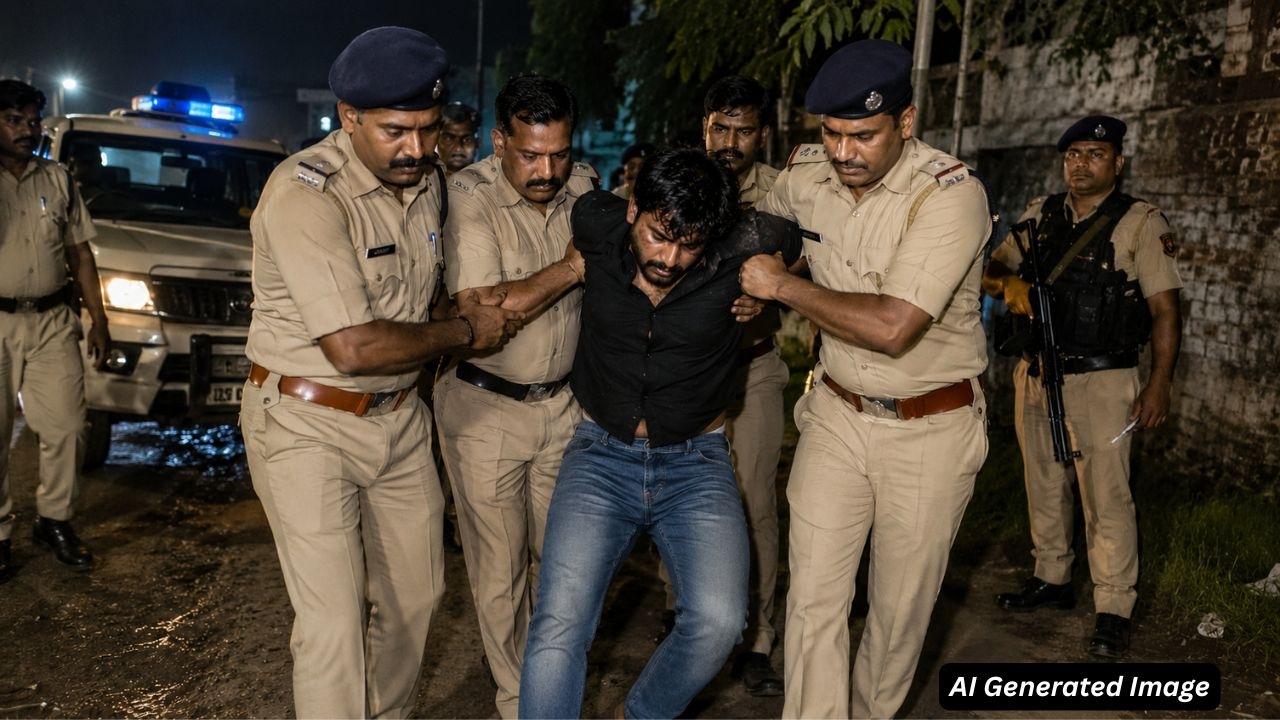 ai generated image of a man being arrested
