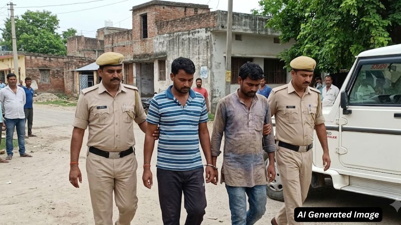 ai generated image of 2 people arrested