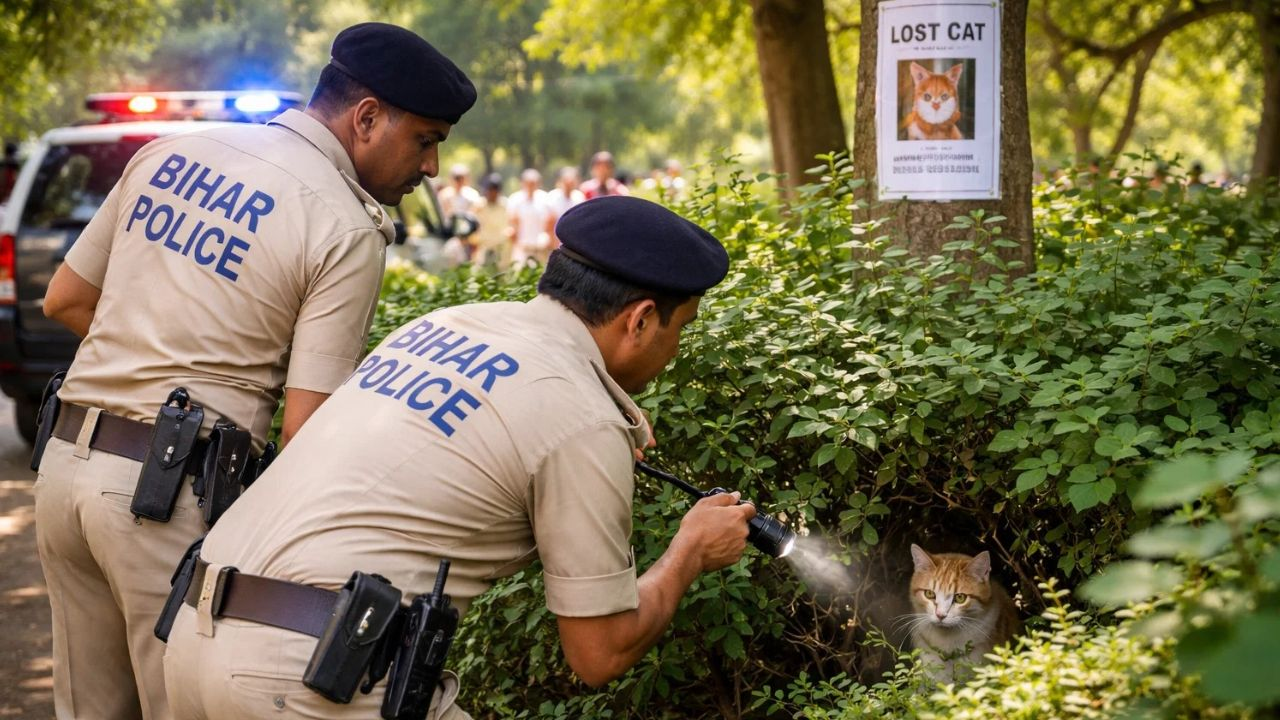police searching cat in bihar