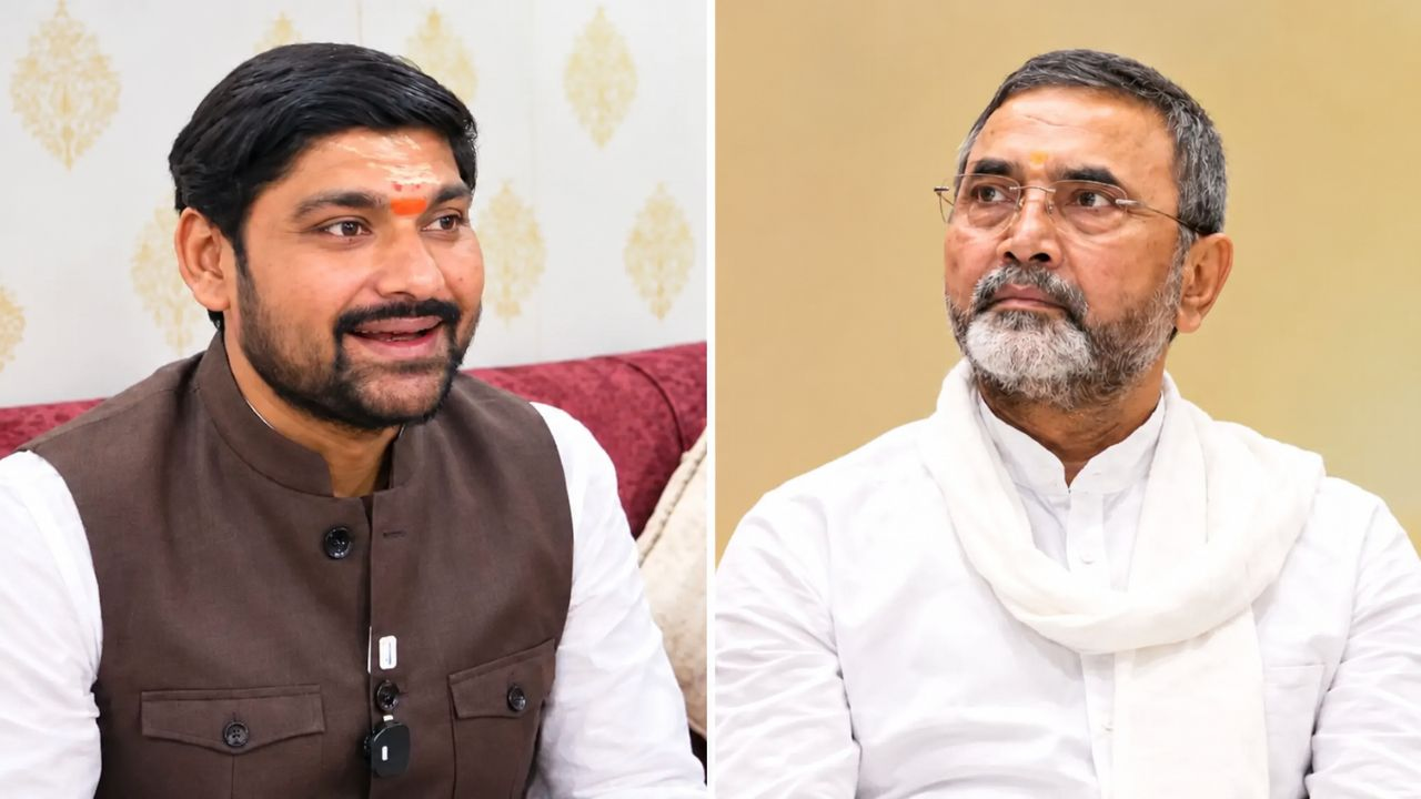एमएलसी बृजेश सिंह और उनके बेटे अमित सिंह, Photo Credit: Social Media