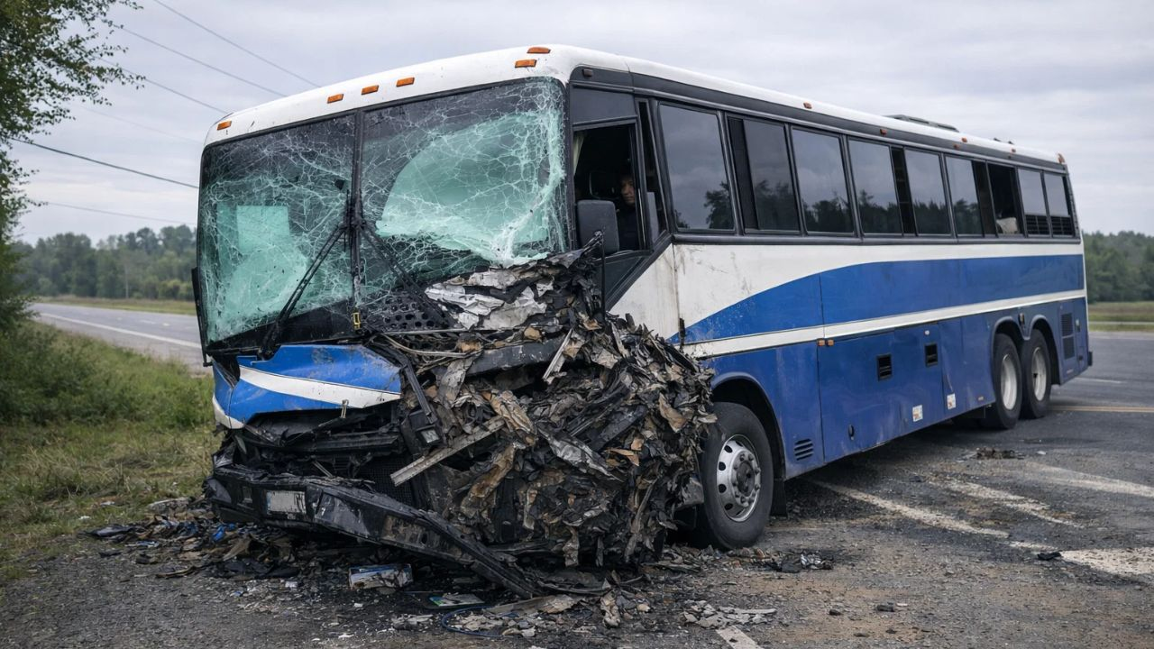 ai generated image of bus accident