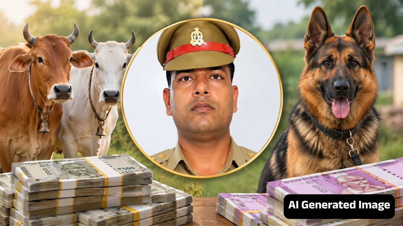 रिश्वत में गाय, कुत्ता और पैसे मांगने वाले दरोगा रणेंद्र सिंह