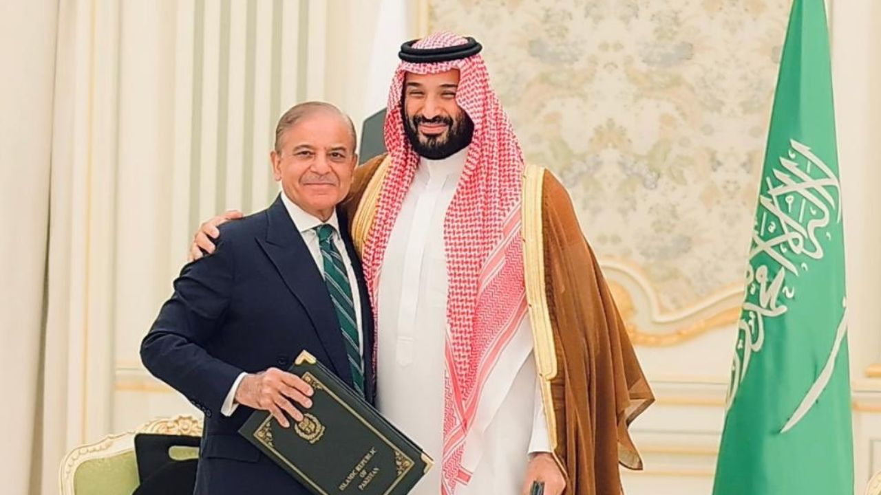 Mohammed bin Salman and Shahbaz Sharif.