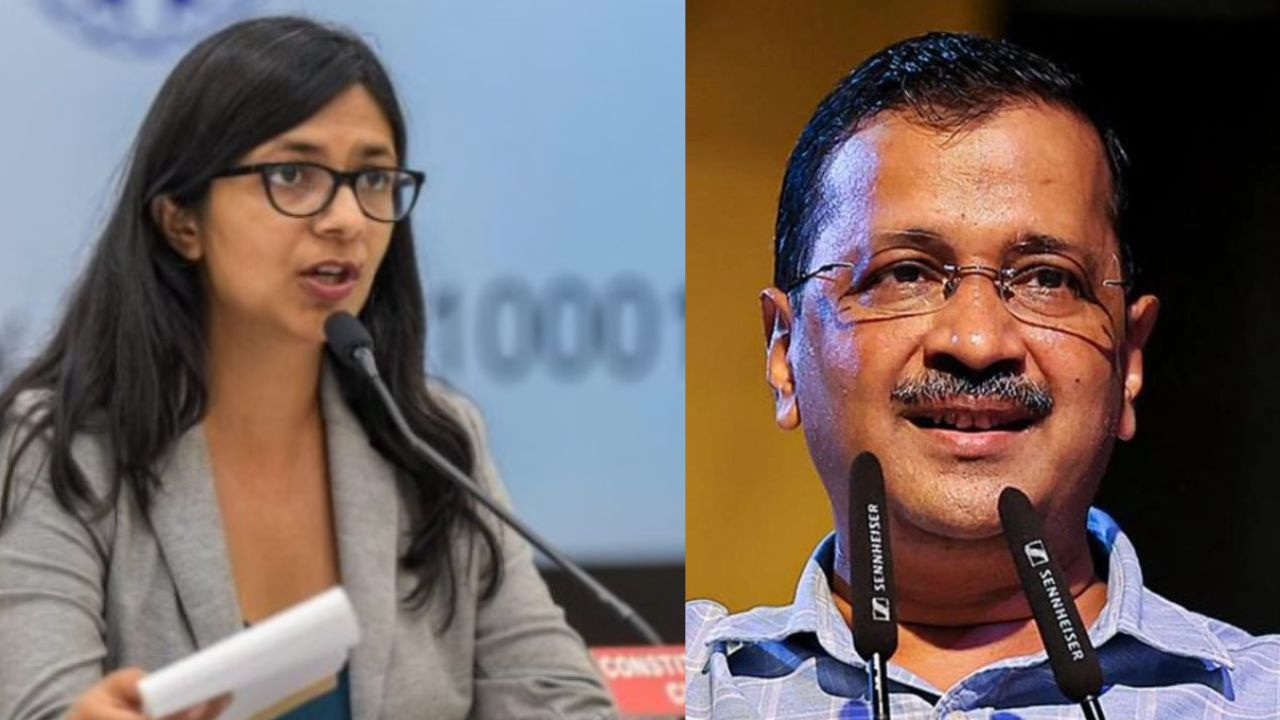 Swati Maliwal and Arvind Kejriwal.