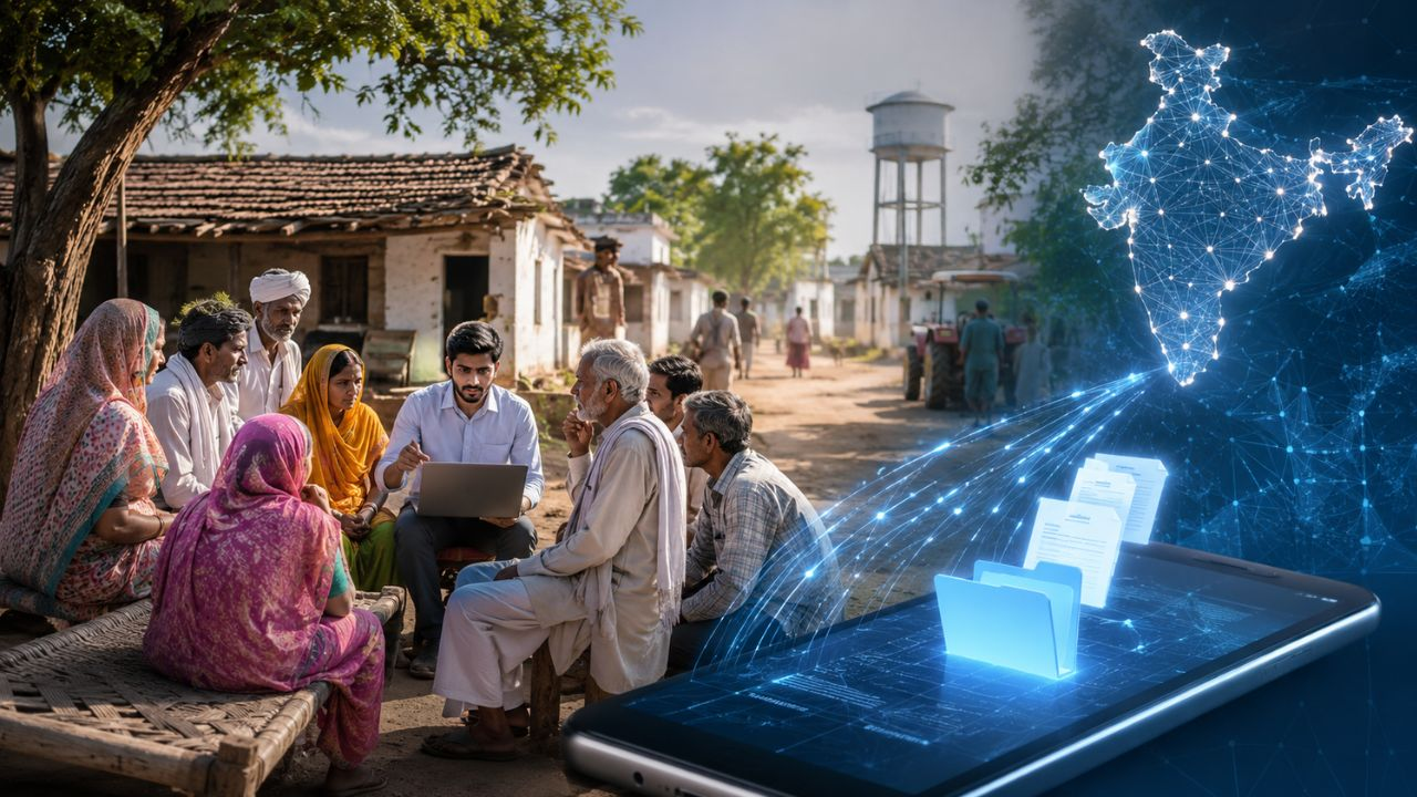 Digital India AI Image Economic Survey 
