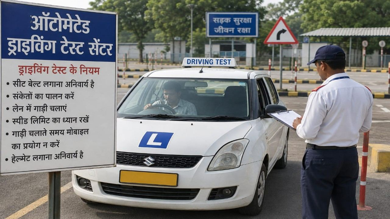 ai generated image of driving test in up 