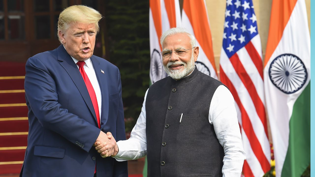 Donald Trump and PM Modi.