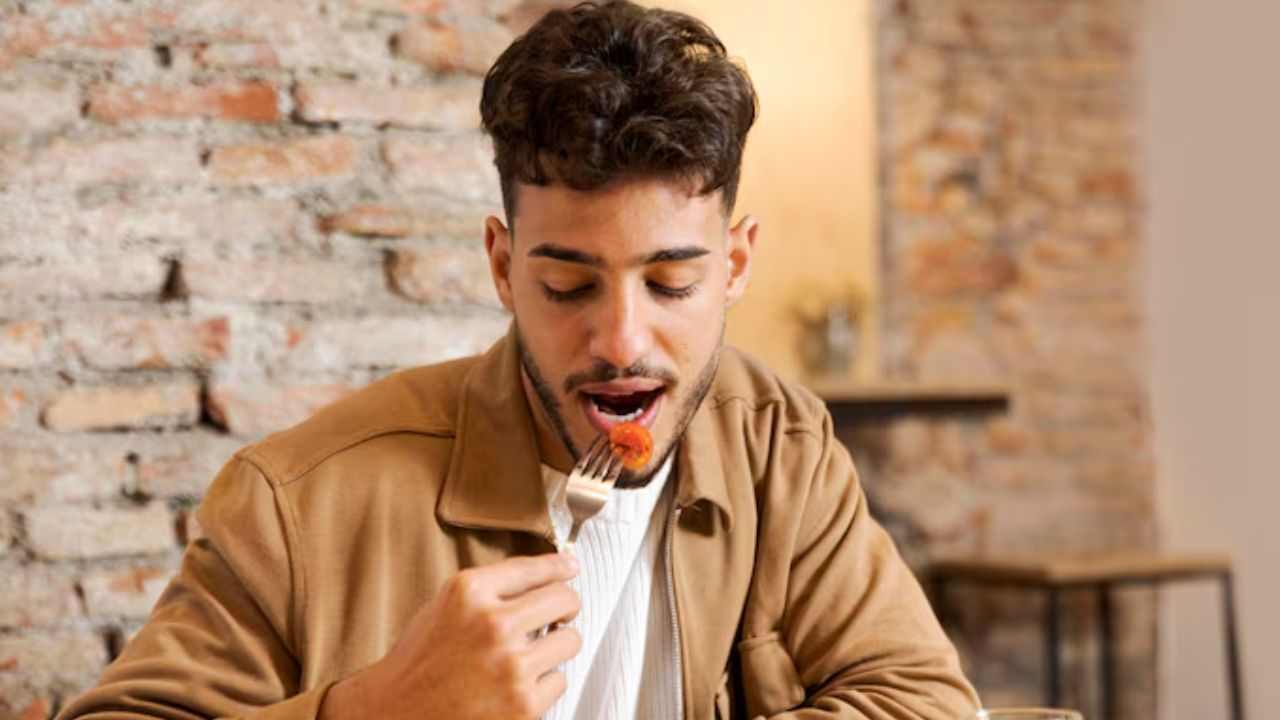 eating food