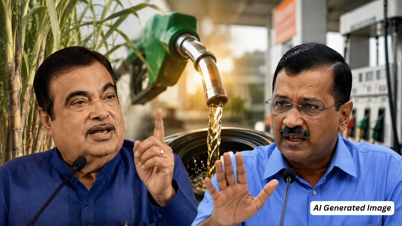 ai generated image of kejriwal and gadkari