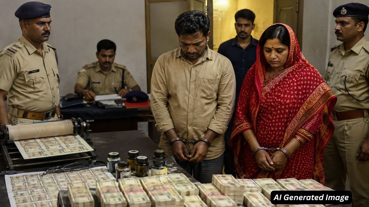 ai generated image of a couple arrested