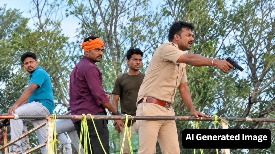 ai edited photo of police officer