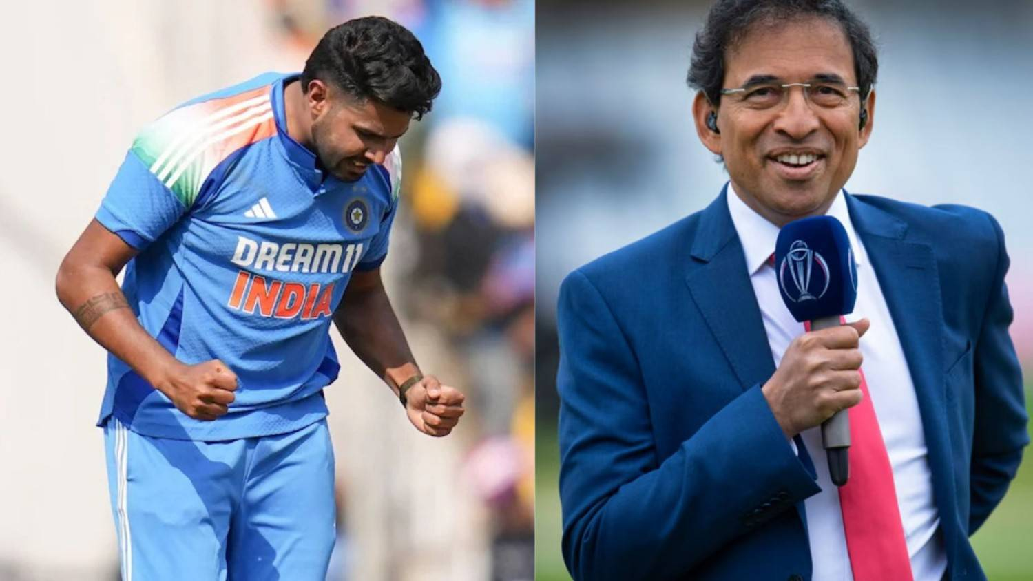 Harshit Rana and Harsha Bhogle