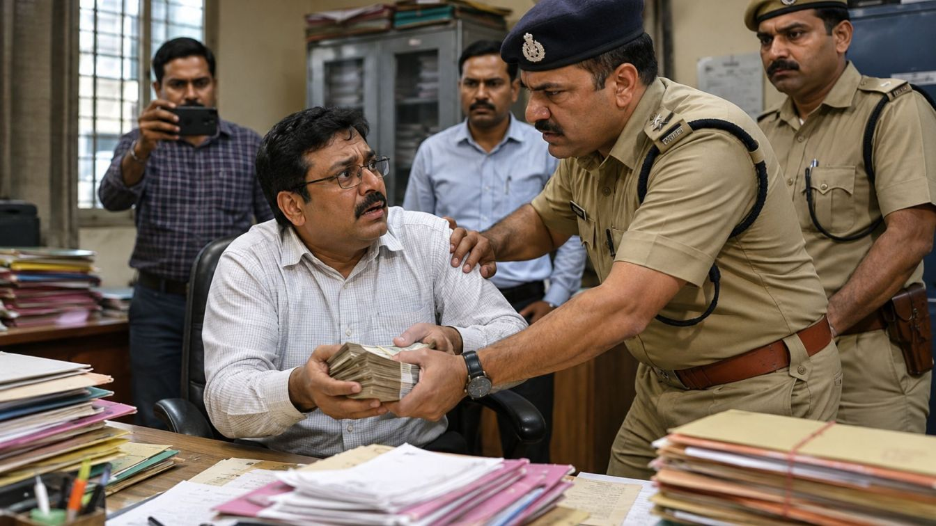 Clerk Taking Bribe AI IMage