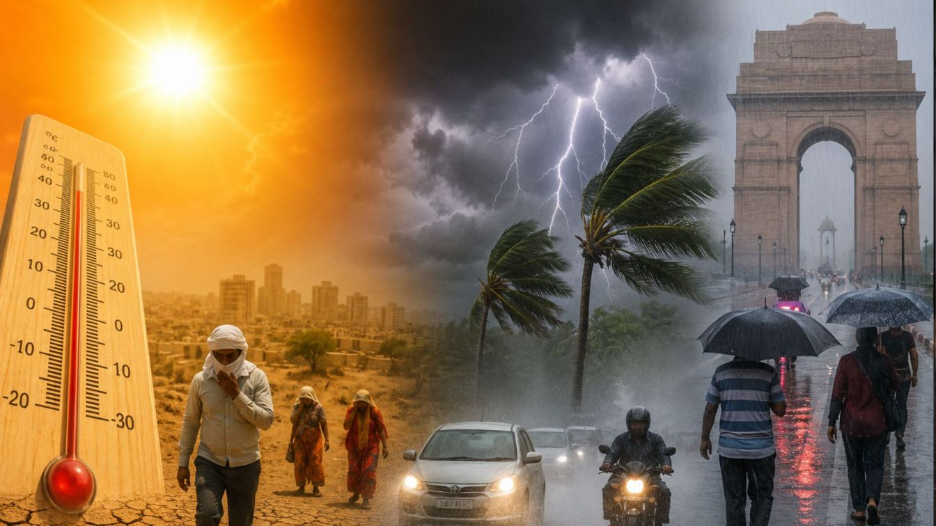 Rain and Heat wave AI Image