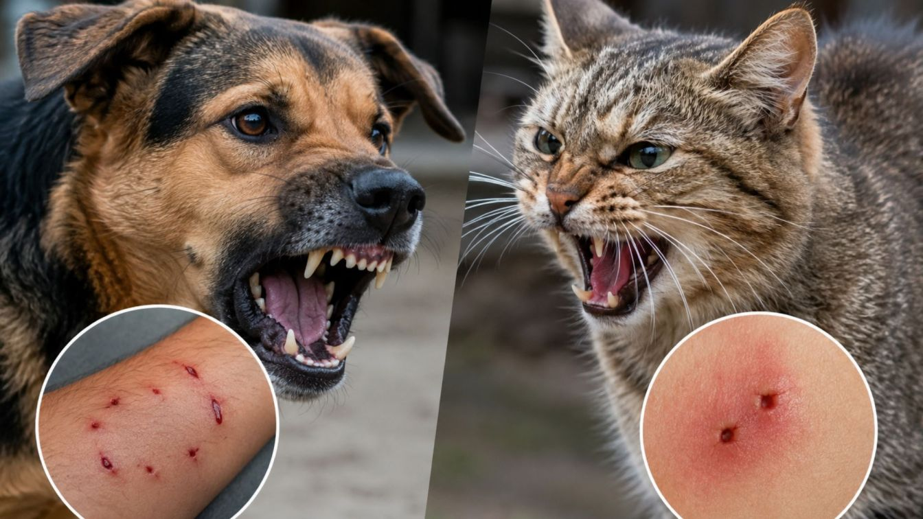 Dog vs Cat Bite