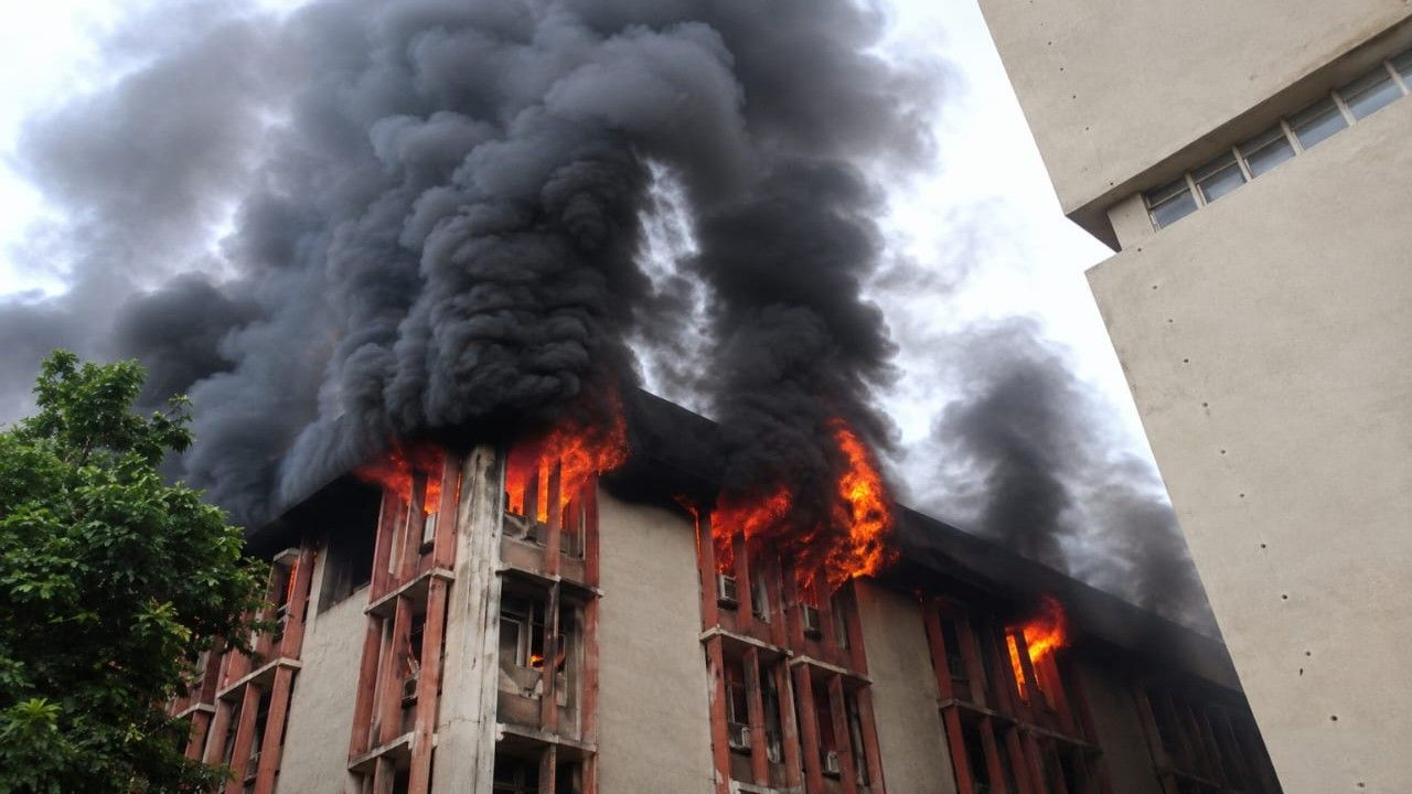fire at jawahar bhawan 