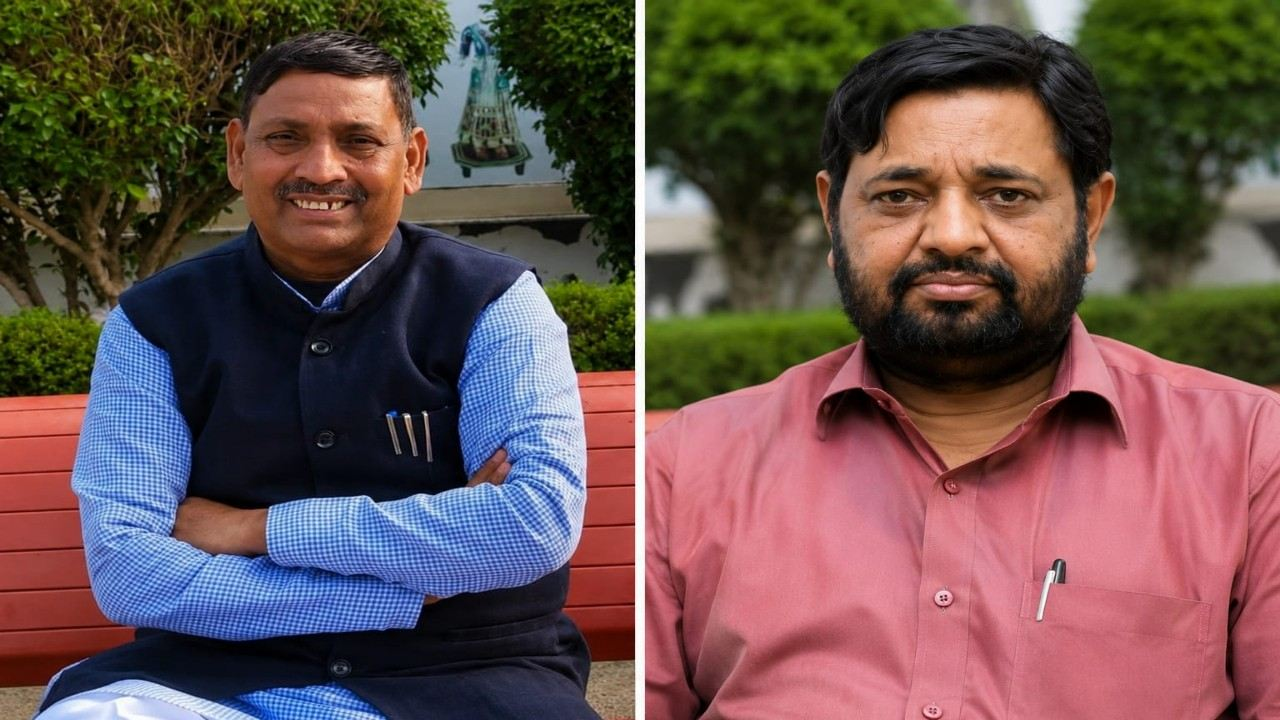 Former MP Dharmendra Kashyap, former Union Minister Kaushal Kishore