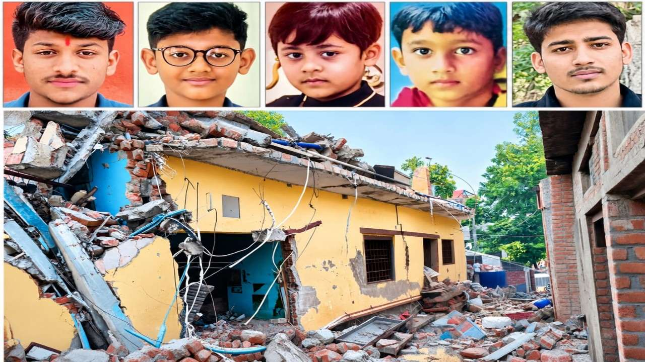 Deceased Kunal, Arpit, Yash, Ved, Alok and damaged house.