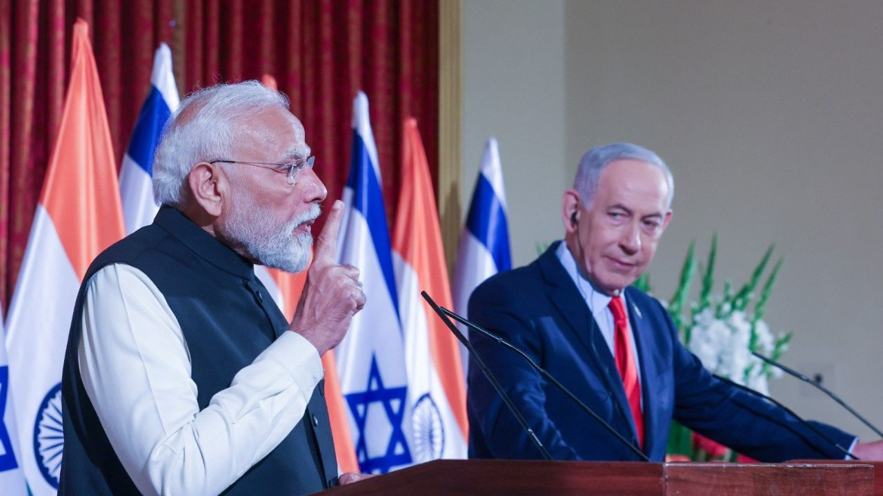 PM Narendra Modi and Benjamin Netanyahu