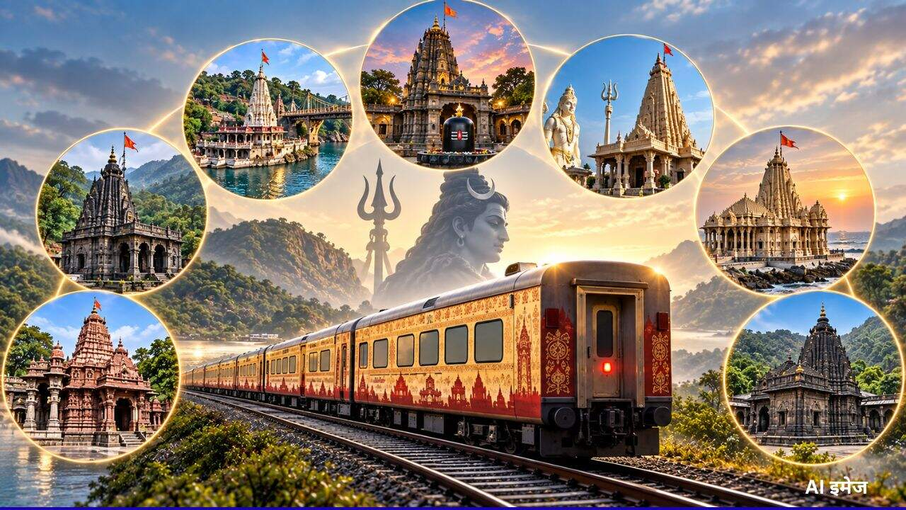 AI Generated Image of IRCTC Sapt Jyotirlinga Train