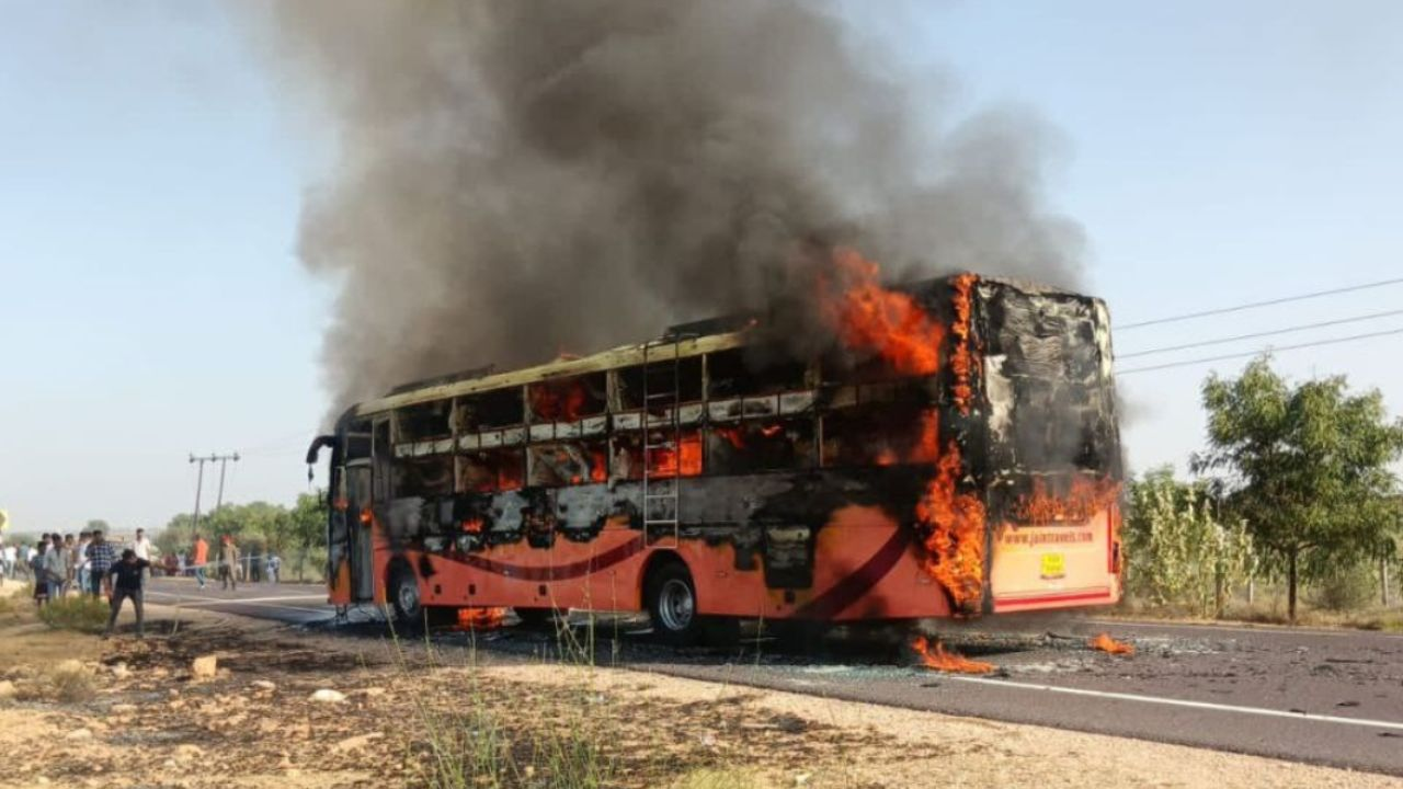 Jaisalmer Jodhpur bus burst