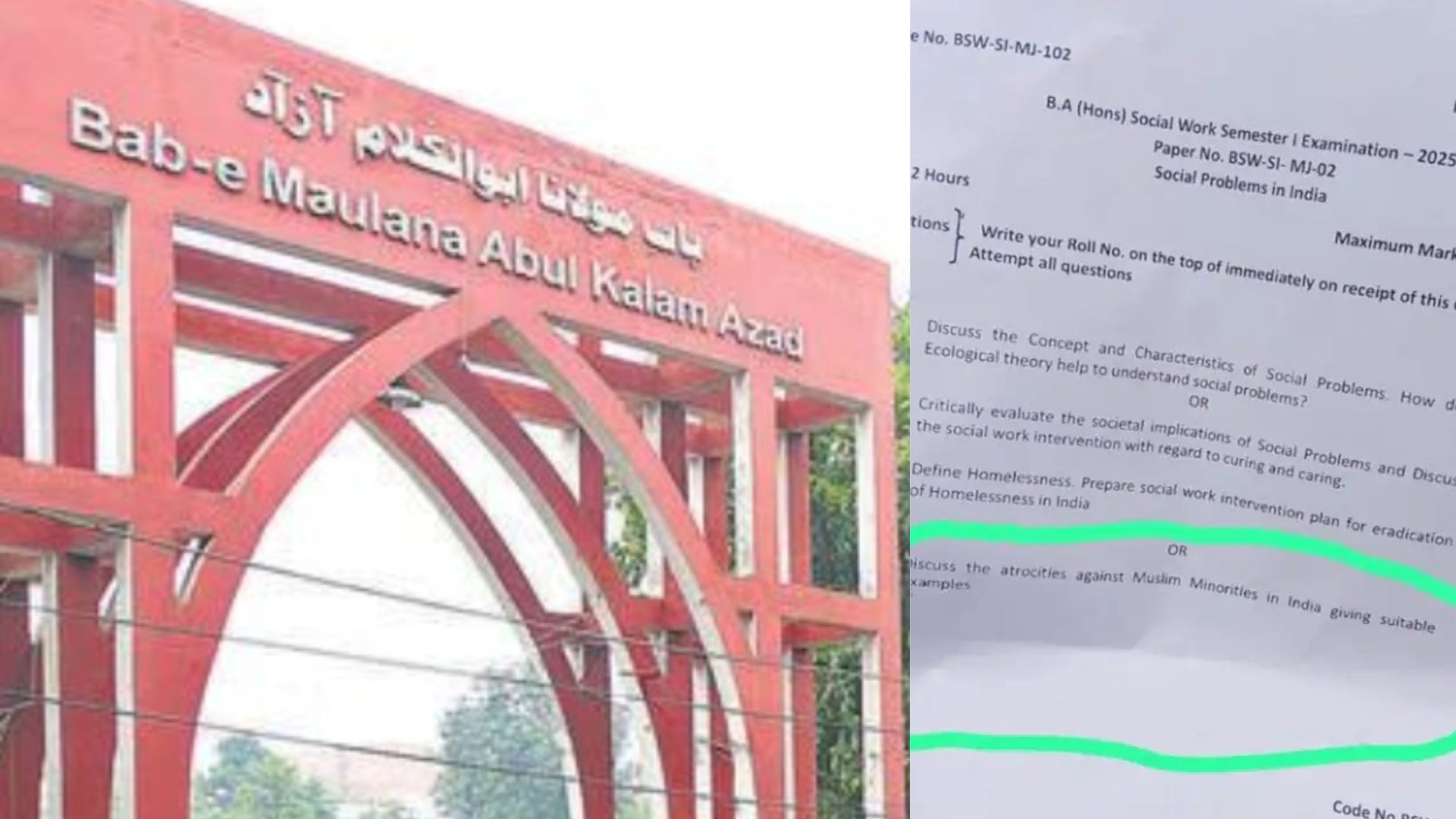 Controversy on question paper