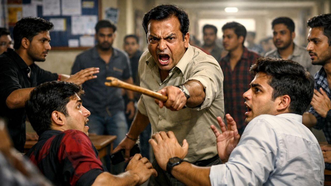 Kanpur engineering college beaten professor students for late arriving