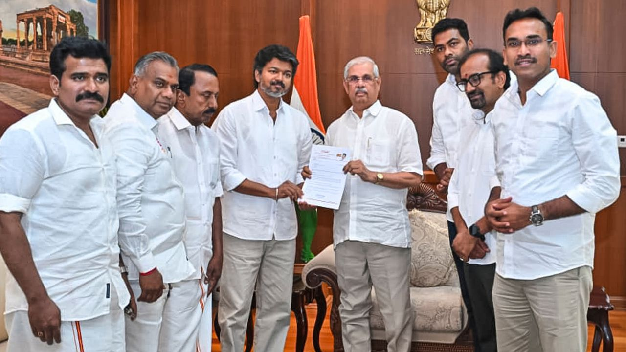 TVK chief Vijay meets Governor Rajendra Arlekar