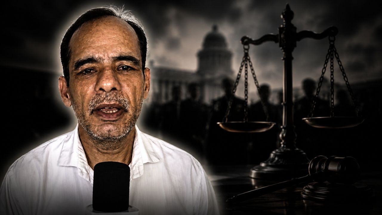 Gulshan Pahuja with representative image of judiciary