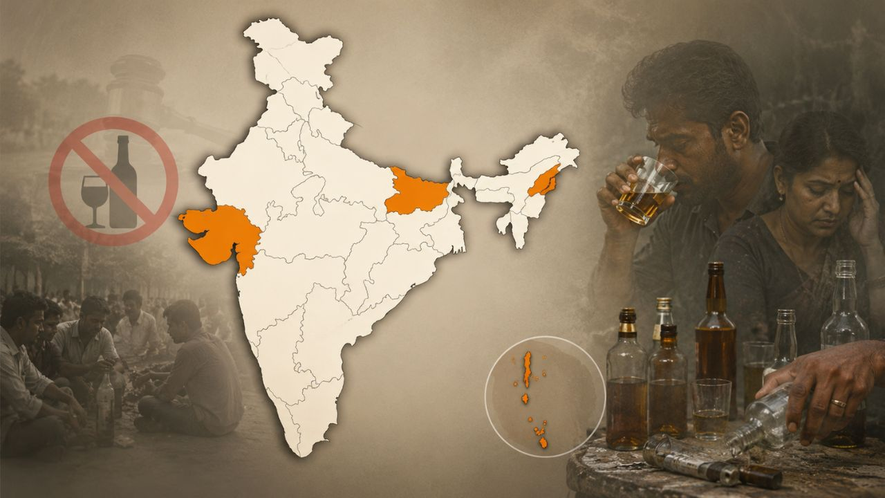 representative image of Alcohol consumption status in dry state