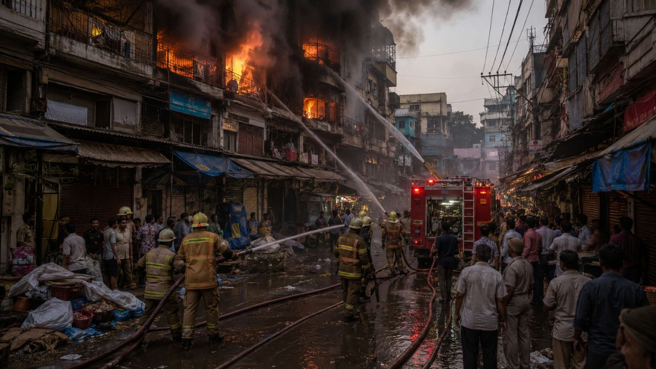 representative image of fire accident scene