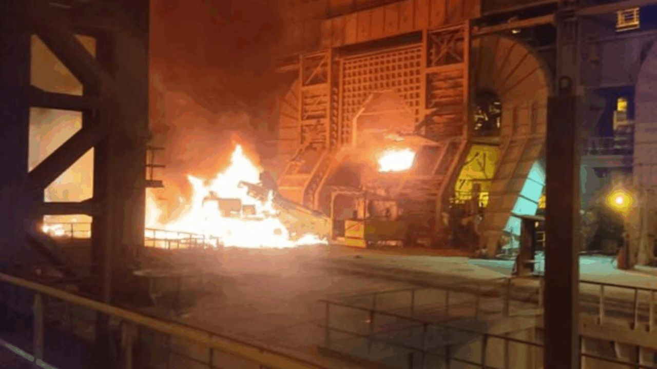 Vizag Steel Plant fire accident visakhapatnam