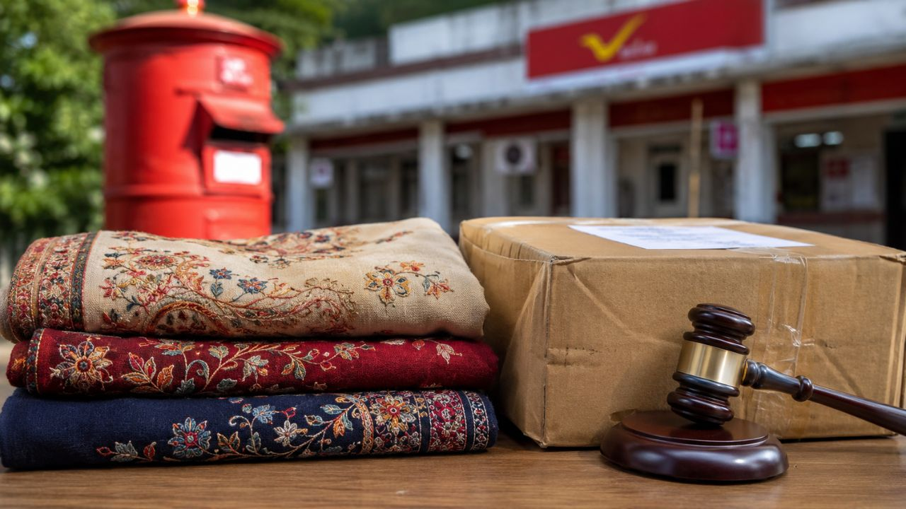 representative image of pashmina shawl parcel
