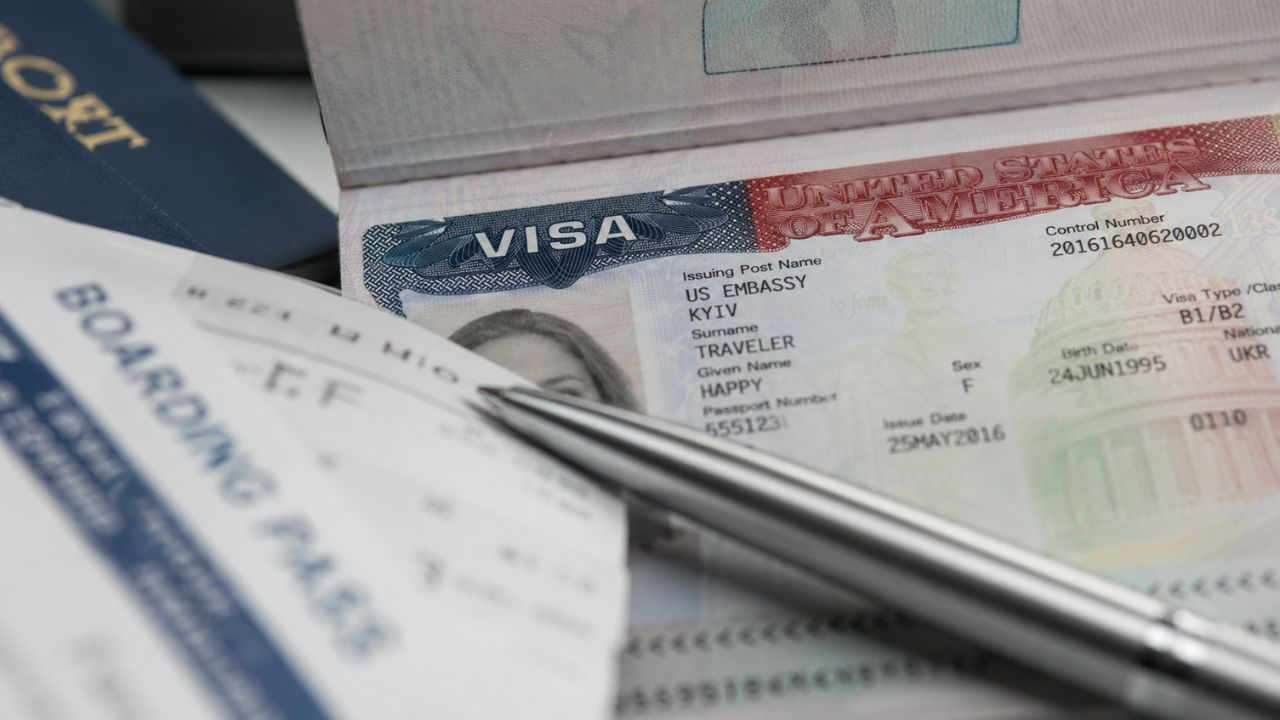 representative image of US visa