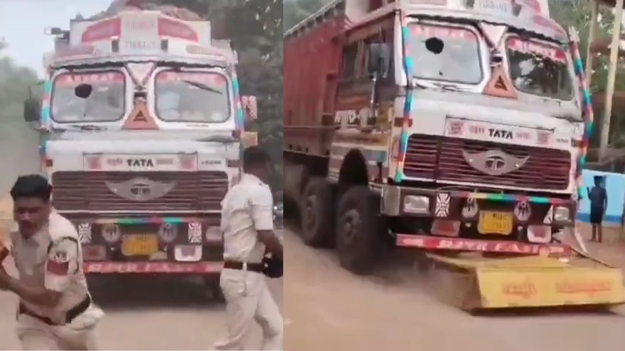 Chhattisgarh Truck hit and run girl and breaks barricade