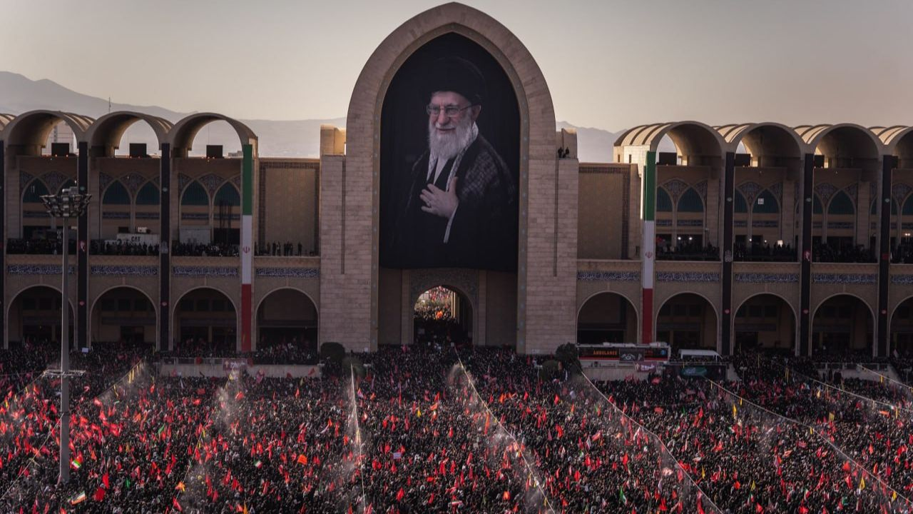 Slogans against Trump raised at Khamenei funeral
