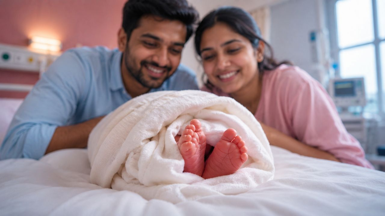 representative image of Parents with newborn baby